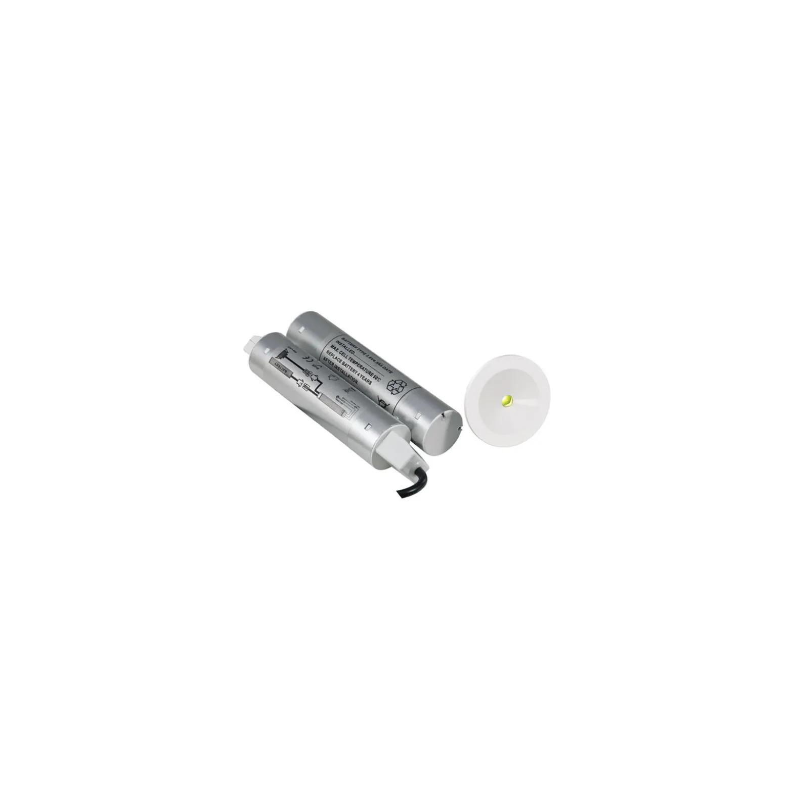 Ansell LED Nödbelysning Skyltal Vit 1.5W 109lm 128D - 765 Dagsljus | 50mm - 3 Timmar Nödbelysning
