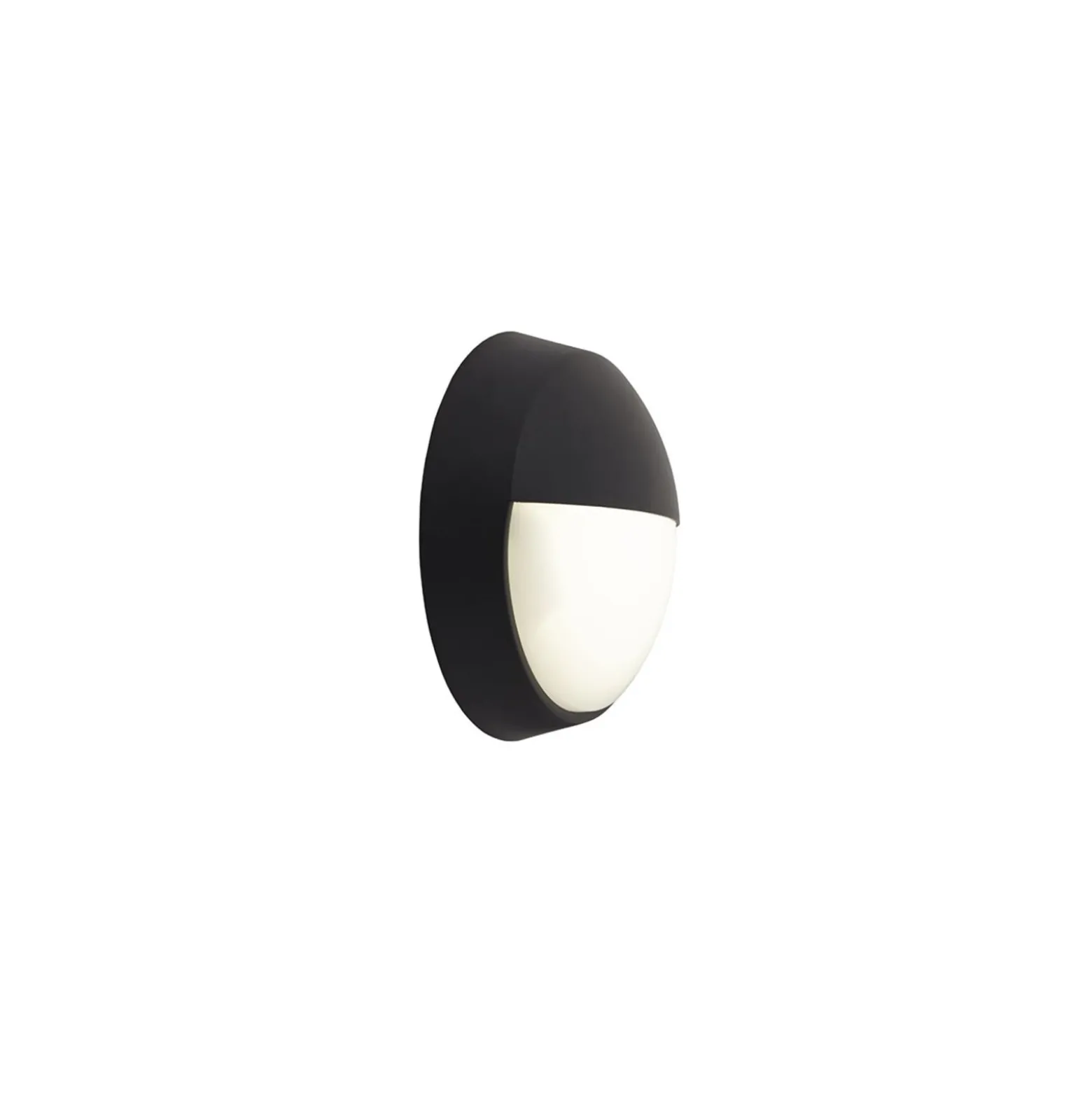 Ansell LED Plafond Helder Cirkulär Ögonlock Svart 12W 1058lm - 830-840-865 CCT | 215mm - IP54