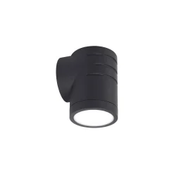Ansell LED Vägglampa Reef Svart 5W 425lm 90D - 830-840-860 CCT | IP65 - Upp och ner - Utomhus