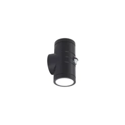Ansell Vägglampa Reef Svart Up & Down - Utomhus - 10W 885lm 90D - 830-840-860 CCT | IP65 -Rörelse- och Ljussensor