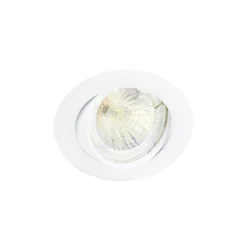Any Lamp Infälld Spot Cirkulär Lutningsbar Vit | Utskärning 75mm - GU5.3 Sockel