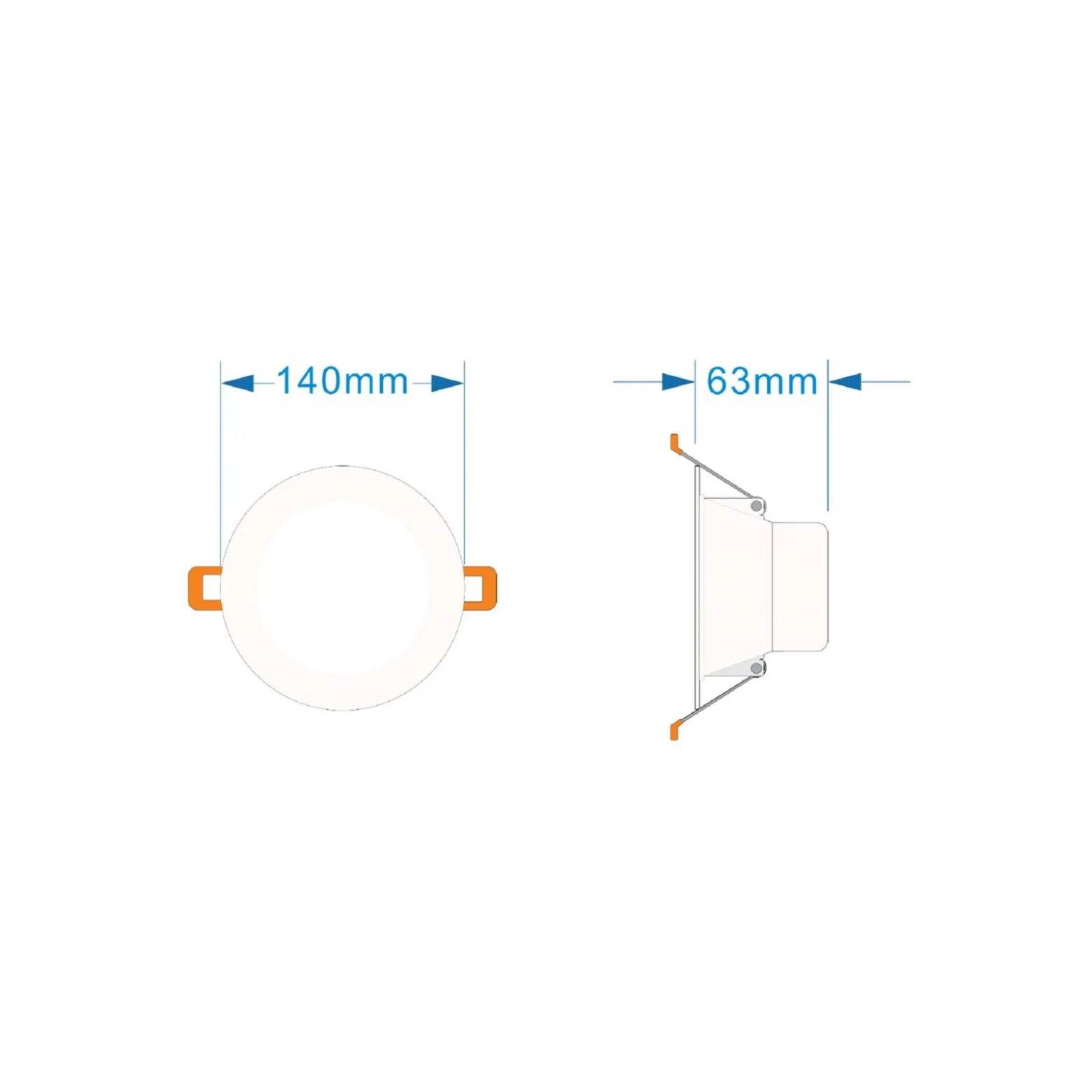 Bright Choice LED Downlight 12W 1080lm 120D - 840 Kallvit | Utskärning 115mm - Ersättare 1x18W