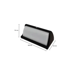 Bright Choice LED Plafond Svart 12W 1200lm - 840 Kallvit | IP54 - Ljussensor