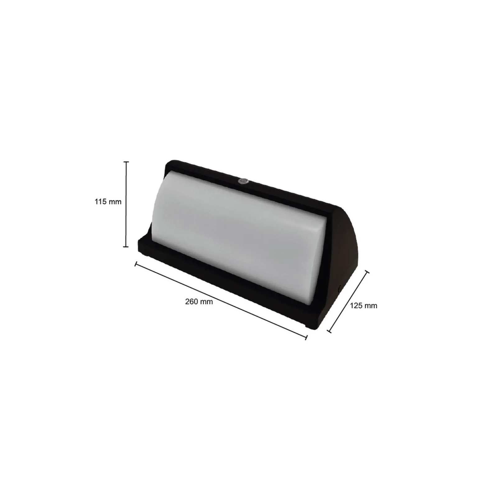 Bright Choice LED Plafond Svart 12W 1200lm - 830 Varm Vit | IP54 - Ljussensor