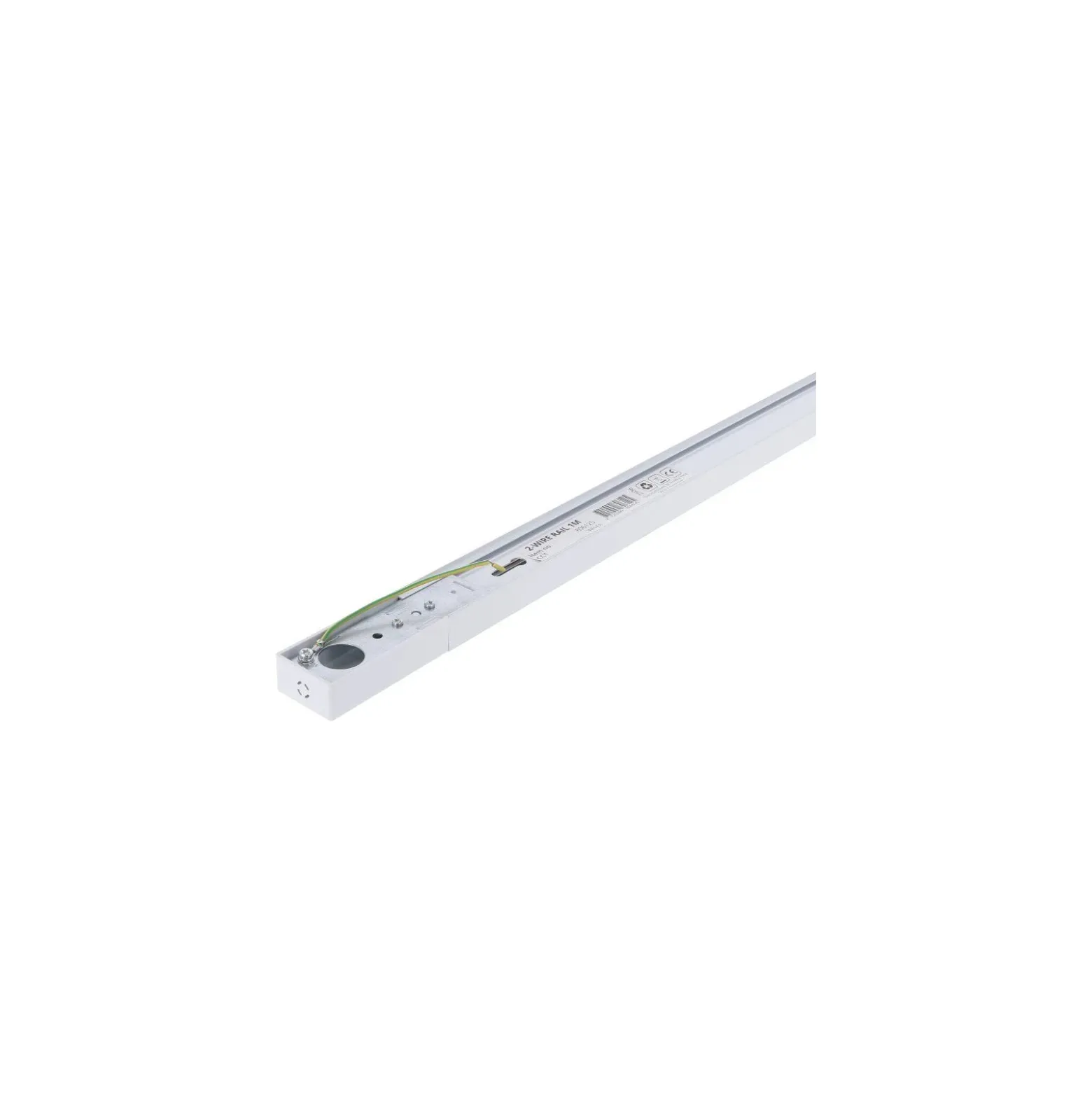 Bright Choice Komplett set 1-Fas Rail 1 Meter Vit | incl. 3x Spot + GU10 2700K 3W Dimbar + Ändkåpa, Strömkontakt