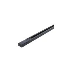 Bright Choice Komplett set 1-Fas Rail 1 Meter Svart | incl. 2x Spot + GU10 2700K 3W Dimbar + Ändkåpa, Strömkontakt