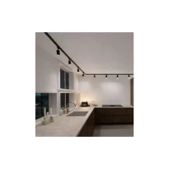Bright Choice Komplett set 1-Fas Rail L 1,5 x 2 Meter Vit | incl. 8x Spot + GU10 2700K 3W Dimbar + Ändkåpa, Strömkontakt och L -Anslutningsstycke