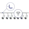 Bright Choice Komplett set 1-Fas Rail L 1,5 x 1,5 Meter Vit | incl. 7x Spot + GU10 2700K 3W Dimbar + Ändkåpa, Strömkontakt och L -Anslutningsstycke