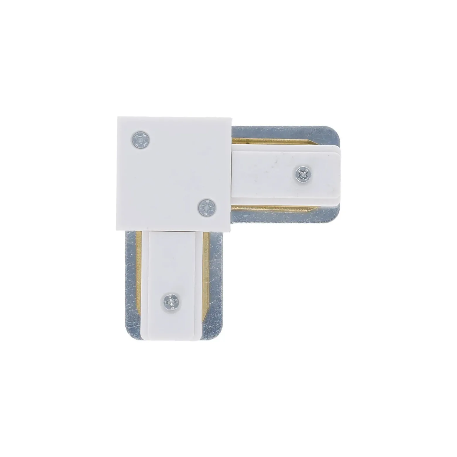 Bright Choice Komplett set 1-Fas Rail L 1 x 1 Meter Vit | incl. 6x Spot + GU10 2700K 3W Dimbar + 1 x 1 Meter Ändkåpa, Strömkontakt och L -Anslutningsstycke