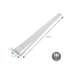 Bright Choice LED Allmänbruksarmatur 50W 6000lm 830-842-865 CCT | 150cm