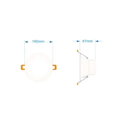 Bright Choice LED Downlight 18W 1620lm 120D - 840 Kallvit | Utskärning 175mm - Ersättare 2x18W