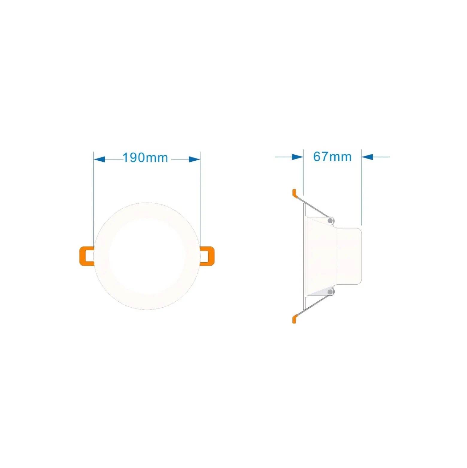 Bright Choice LED Downlight 18W 1620lm 120D - 840 Kallvit | Utskärning 175mm - Ersättare 2x18W