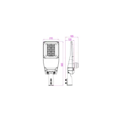 Bright Choice LED Gatubelysning 100W 15000lm 130D - 740 Kallvit | IP66 - Symmetrisk
