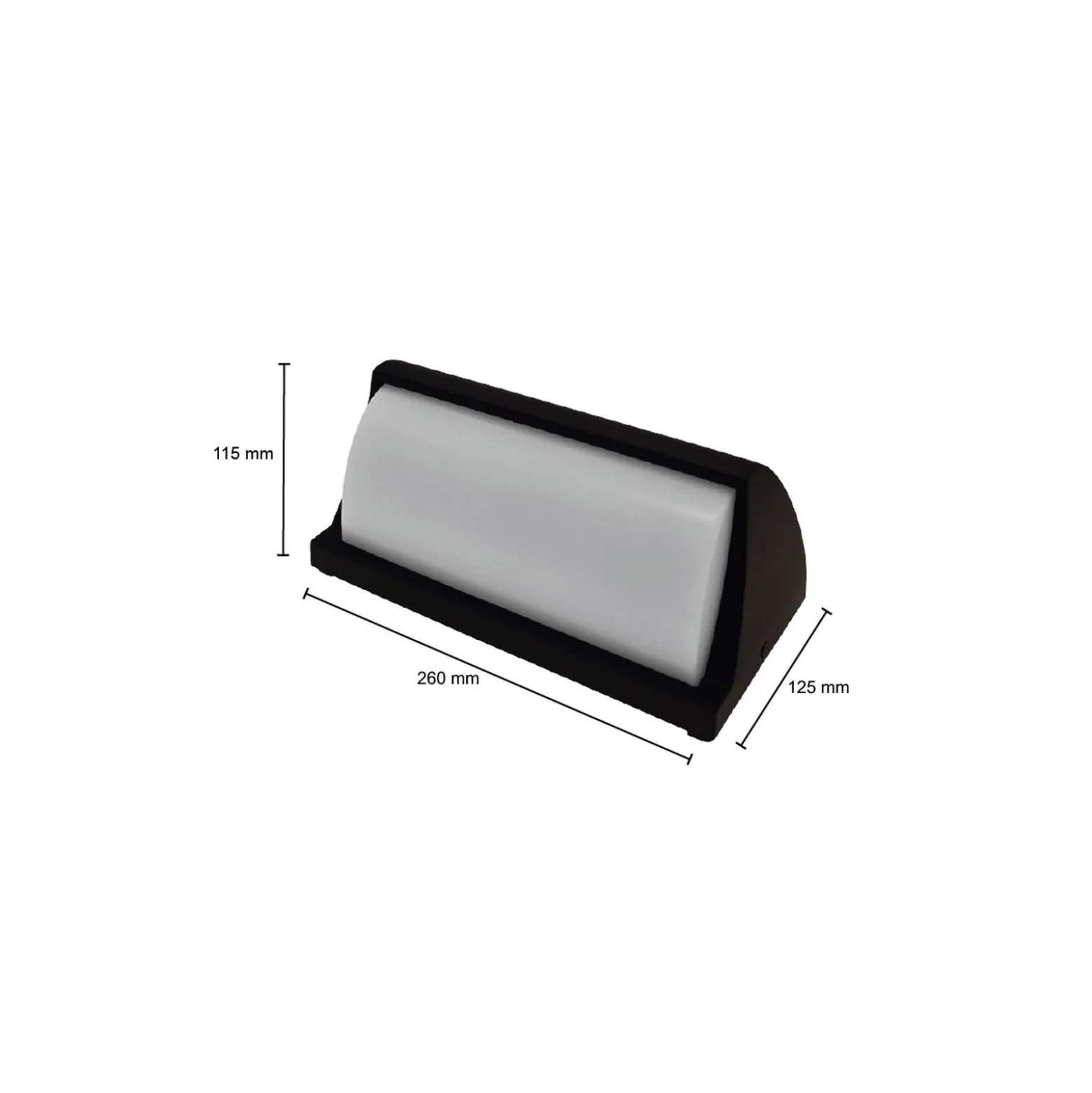 Bright Choice LED Plafond Svart 12W 1200lm - 830 Varm Vit | IP54
