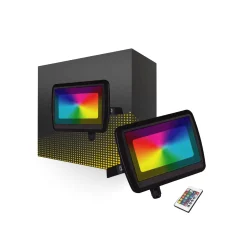 Bright Choice LED Strålkastare Aluminium Svart 20W 2000lm 90D - RGBW | IP65