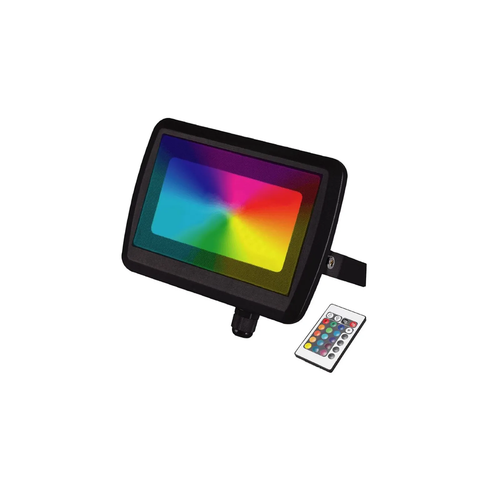 Bright Choice LED Strålkastare Aluminium Svart 20W 2000lm 90D - RGBW | IP65