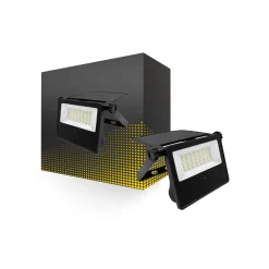 Bright Choice LED Strålkastare Svart 10W 860lm 120D - 765 Dagsljus | IP65 - Solar - Symmetrisk