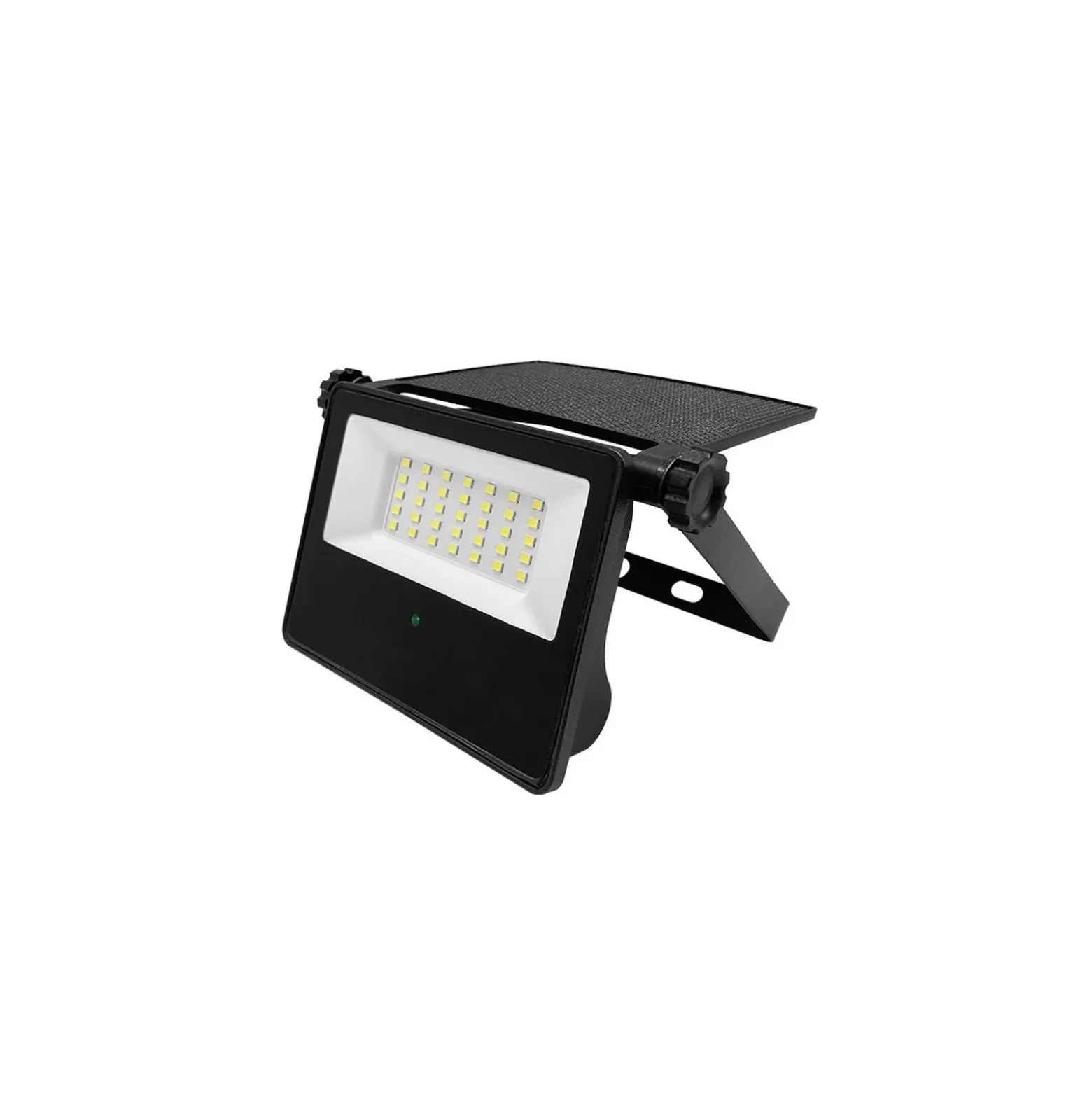 Bright Choice LED Strålkastare Svart 10W 860lm 120D - 765 Dagsljus | IP65 - Solar - Symmetrisk