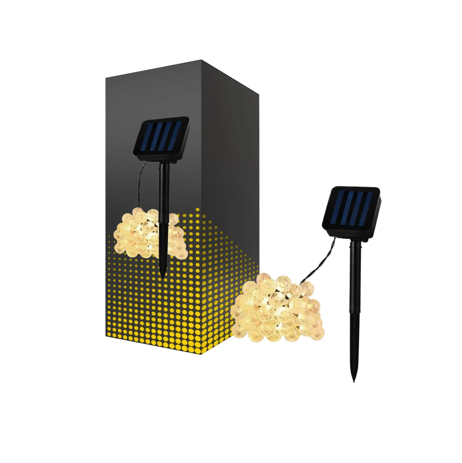 Bright Choice Ljusslinga LED Moonballs ABS 1W 20lm - 850 Kallvit | IP65 - Solar