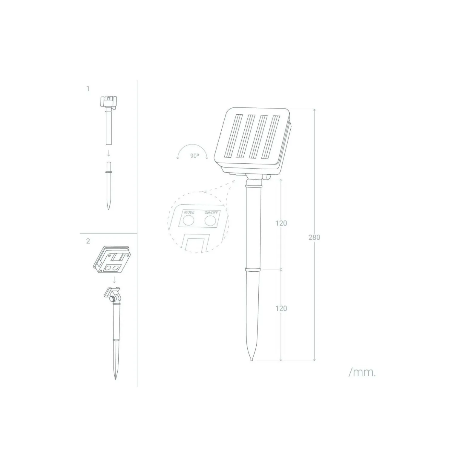 Bright Choice Ljusslinga LED Moonballs ABS 1W 20lm - 830 Varm Vit | Solar