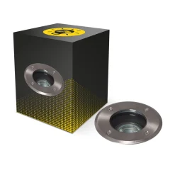 Bright Choice Markspotlights Rostfritt Stål Silver | Passande för 1x GU10
