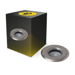 Bright Choice Markspotlights Mini Utomhusljus Rostfritt Stål Grå 1W 20lm - 830 Varm Vit