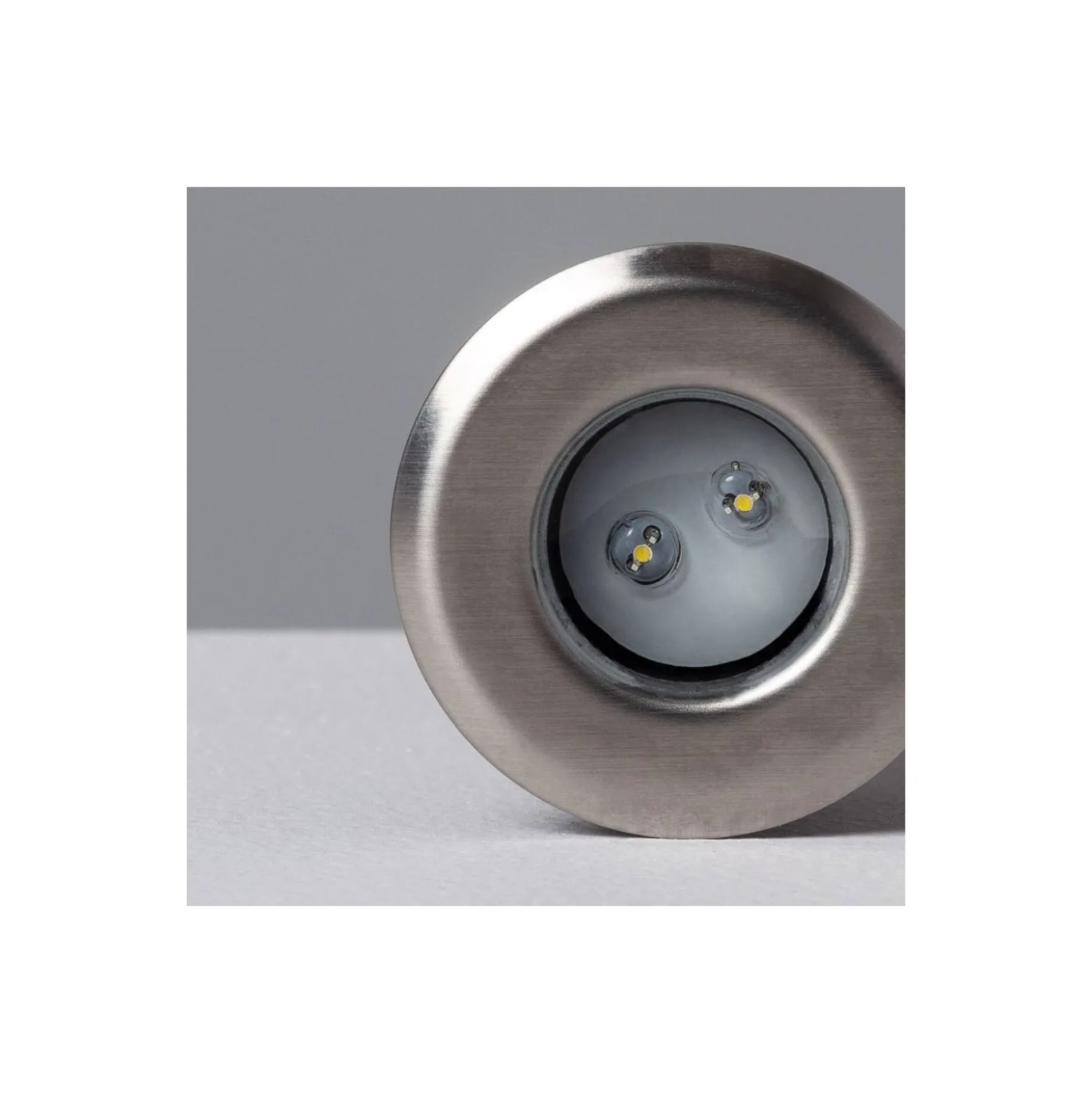 Bright Choice Markspotlights Mini Utomhusljus Rostfritt Stål Grå 1W 20lm - 830 Varm Vit