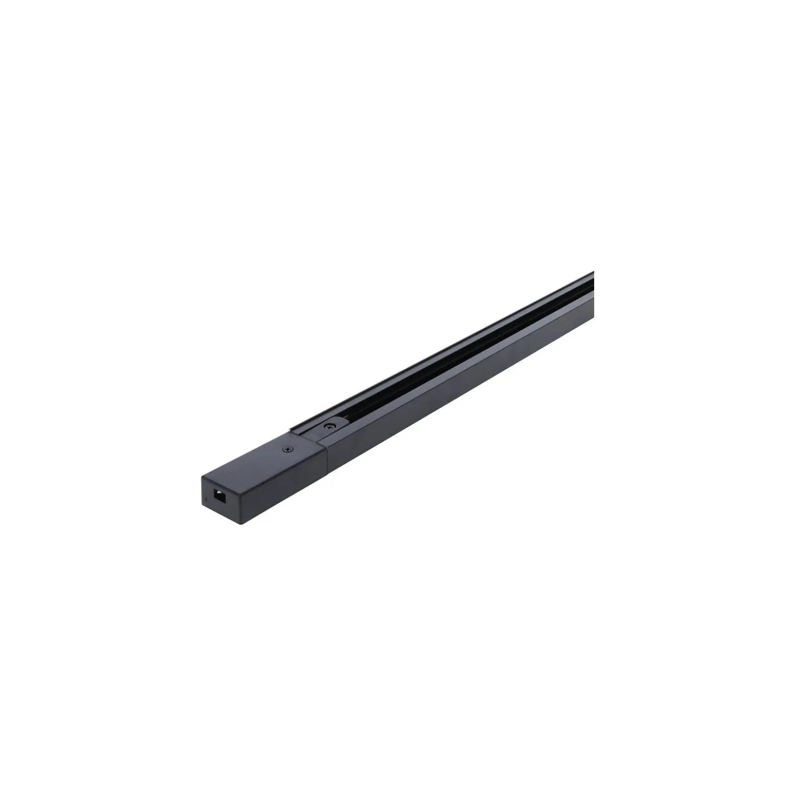 Bright Choice Rail Set 1-Fas L 1 x 1,5 Meter Svart | incl. Ändkåpa, Strömkontakt och L -Anslutningsstycke
