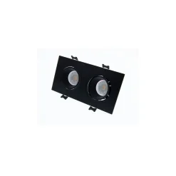 Bright Choice Spot Duo Svart | Utskärning 155x75mm - IP22 - GU10 Fitting