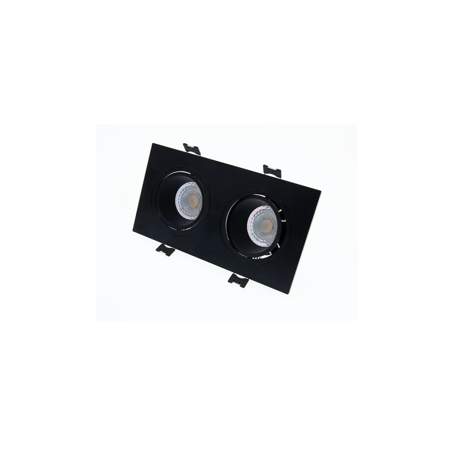 Bright Choice Spot Duo Svart | Utskärning 155x75mm - IP22 - GU10 Fitting