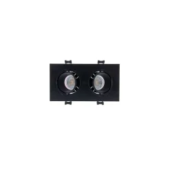 Bright Choice Spot Duo Svart | Utskärning 155x75mm - IP22 - GU10 Fitting