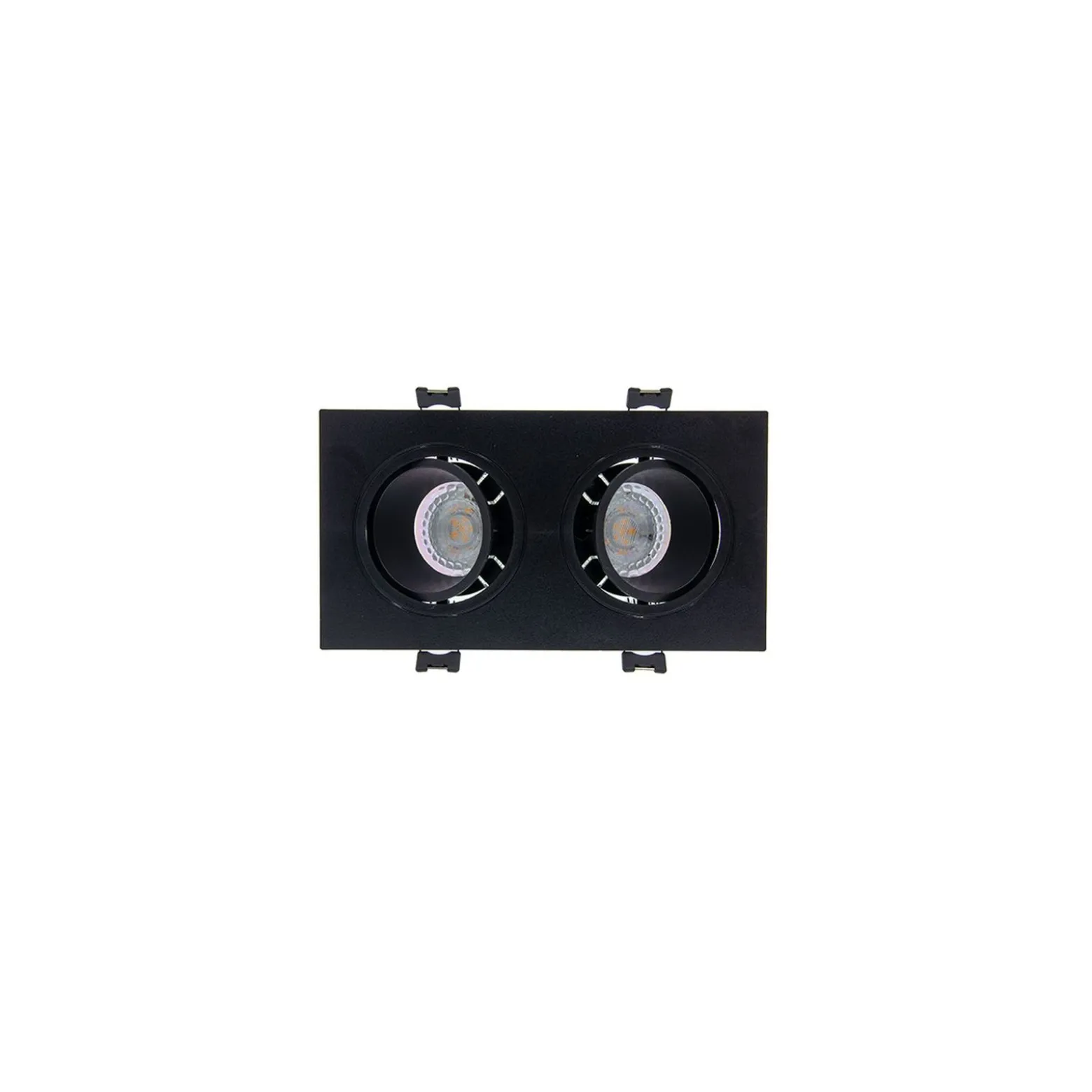 Bright Choice Spot Duo Svart | Utskärning 155x75mm - IP22 - GU10 Fitting