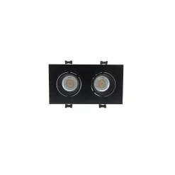 Bright Choice Spot Duo Svart | Utskärning 155x75mm - IP22 - GU10 Fitting