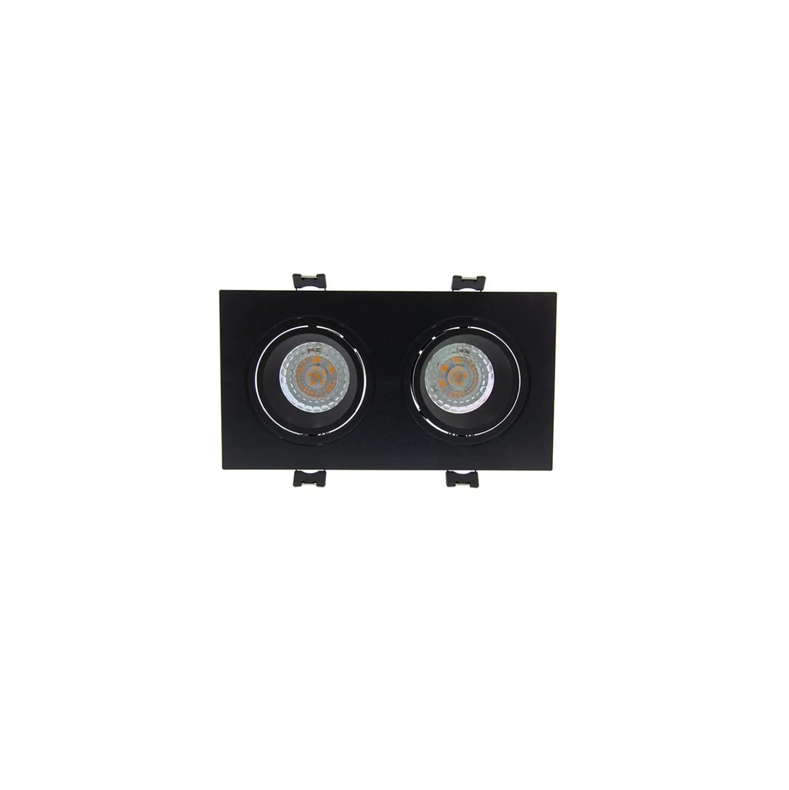 Bright Choice Spot Duo Svart | Utskärning 155x75mm - IP22 - GU10 Fitting