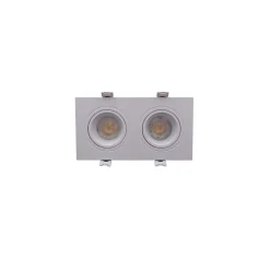 Bright Choice Spot Duo Vit | Utskärning 155x75mm - IP22 - GU10 Fitting