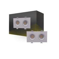 Bright Choice Spot Duo Vit | Utskärning 155x75mm - IP22 - GU10 Fitting
