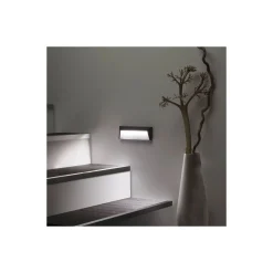 Bright Choice Vägglampa Chester PC Antracit 2W 100lm - 840 Kallvit