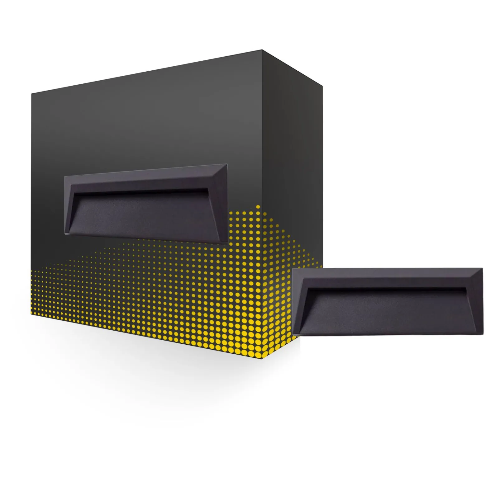 Bright Choice Vägglampa Chester PC Antracit 2W 100lm - 830 Varm Vit
