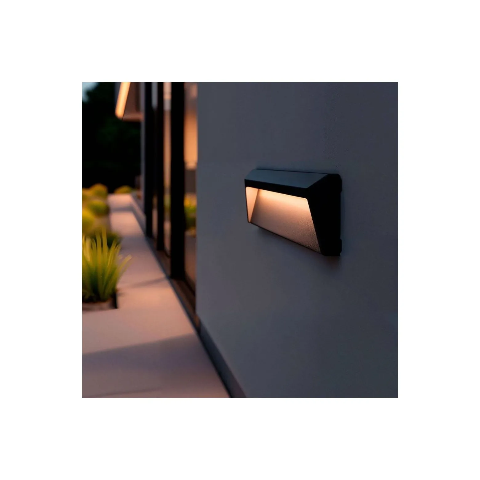 Bright Choice Vägglampa Chester PC Antracit 2W 100lm - 830 Varm Vit