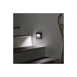 Bright Choice Vägglampa Clover PC Antracit 1.5W 100lm - 840 Kallvit