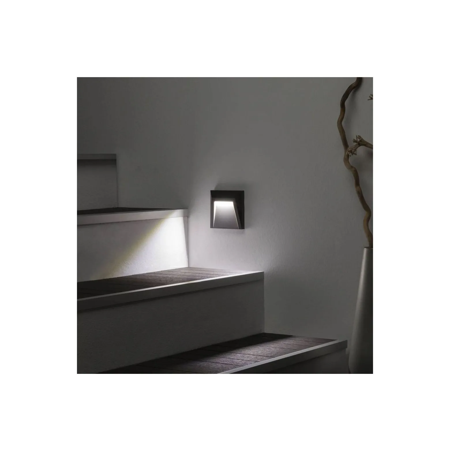 Bright Choice Vägglampa Clover PC Antracit 1.5W 100lm - 840 Kallvit