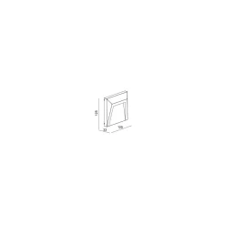 Bright Choice Vägglampa Clover PC Antracit 1.5W 100lm - 830 Varm Vit