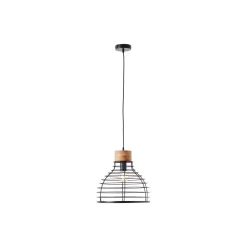 Brilliant Avia Pendellampa Metall Trä Svart | 350mm - Passande för 1x E27