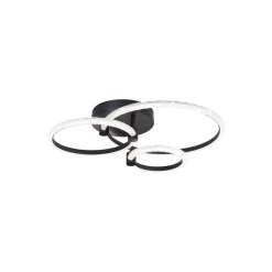 Brilliant Aydin Taklampa Aluminium Plast Matt Svart Transparent 30W 4700lm - 830-870 CCT | Fjärrkontroll Dimbar