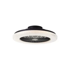 Brilliant Badria Takfläkt Plast Metall Svart 36W 4700lm - 830-865 CCT+RGB | 490mm - Fjärrkontroll Dimbar