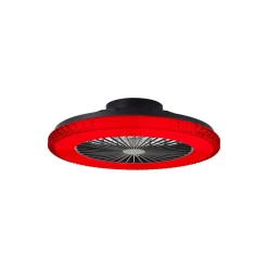 Brilliant Badria Takfläkt Plast Metall Svart 36W 4700lm - 830-865 CCT+RGB | 490mm - Fjärrkontroll Dimbar