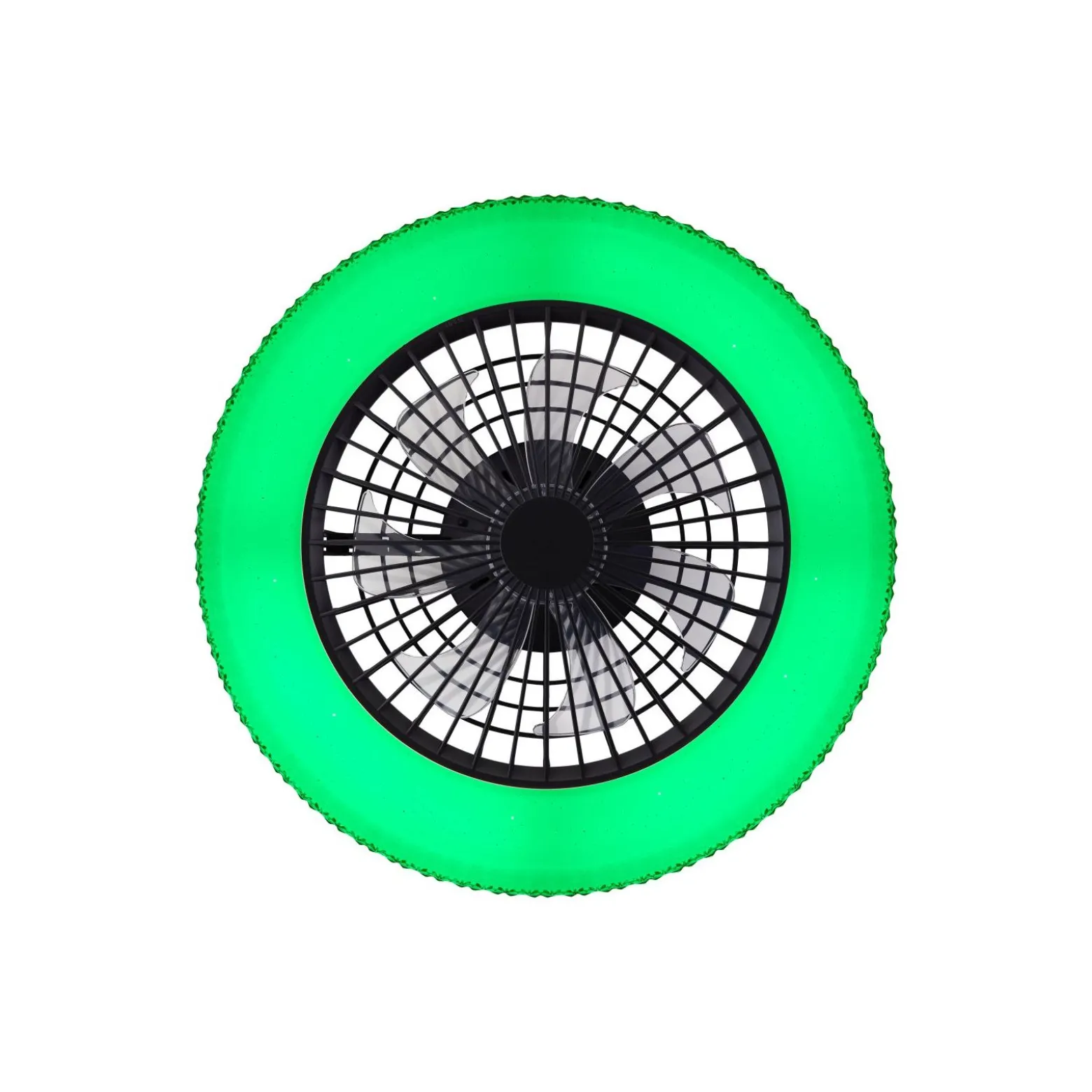 Brilliant Badria Takfläkt Plast Metall Svart 36W 4700lm - 830-865 CCT+RGB | 490mm - Fjärrkontroll Dimbar