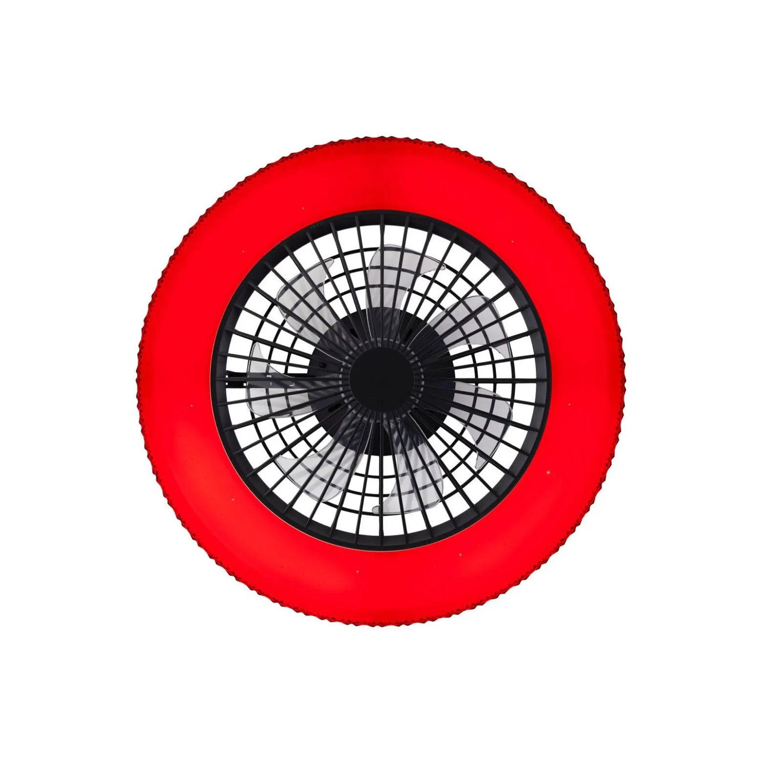 Brilliant Badria Takfläkt Plast Metall Svart 36W 4700lm - 830-865 CCT+RGB | 490mm - Fjärrkontroll Dimbar