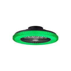 Brilliant Badria Takfläkt Plast Metall Svart 36W 4700lm - 830-865 CCT+RGB | 490mm - Fjärrkontroll Dimbar