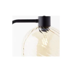 Brilliant Bordslampa Casto Glas Metall Svart Beige | 190mm - Passande för 1x E27